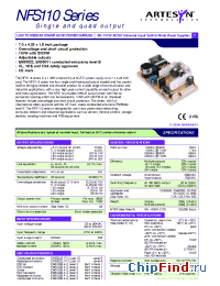 Datasheet NFS110-7612 manufacturer Artesyn