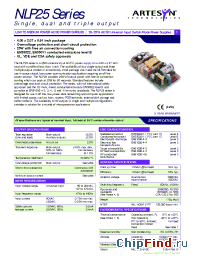 Datasheet NLP25-7629 manufacturer Artesyn