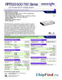 Datasheet RFF600-24S28Y manufacturer Artesyn