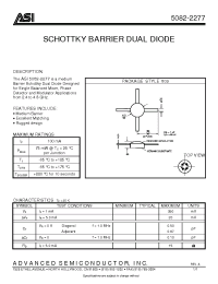 Datasheet 5082-2277 manufacturer ASI