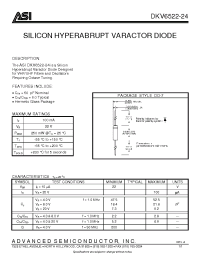 Datasheet DKV6522-24 manufacturer ASI
