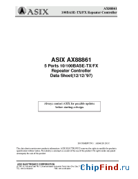 Datasheet AX88861 manufacturer ASIX