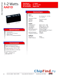 Datasheet AA01D-012L-150S manufacturer Astec
