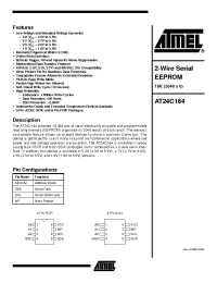 Datasheet 24C164 manufacturer ATMEL