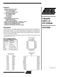 Datasheet 27C020 manufacturer ATMEL