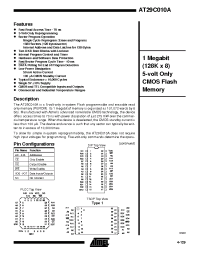 Datasheet 29C010A manufacturer ATMEL
