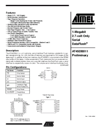 Datasheet 45DB011B manufacturer ATMEL