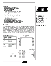 Datasheet 45DB041B manufacturer ATMEL