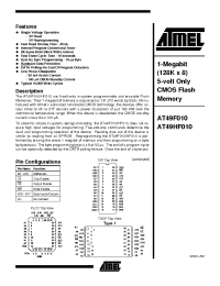 Datasheet 49F010 manufacturer ATMEL