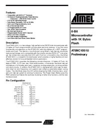 Datasheet 89C1051U manufacturer ATMEL