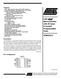 Datasheet 90S2313 manufacturer ATMEL