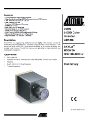 Datasheet AKYLAMD30LVDS3-CCD manufacturer ATMEL