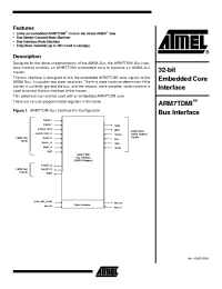 Datasheet ARM7TDMIBUSINTERFACE manufacturer ATMEL