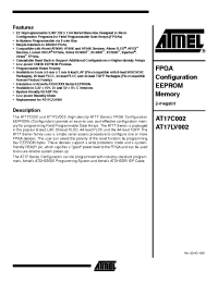 Datasheet AT17C002 manufacturer ATMEL
