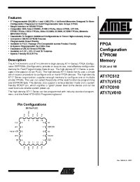 Datasheet AT17C010 manufacturer ATMEL