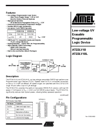 Datasheet AT22LV10-20 manufacturer ATMEL