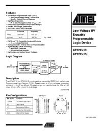 Datasheet AT22LV10L-25PI manufacturer ATMEL
