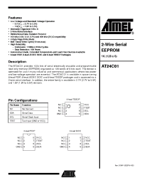 Datasheet AT24C01-10C manufacturer ATMEL