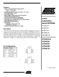Datasheet AT24C01AAutomotive manufacturer ATMEL