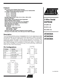 Datasheet AT24C02A-10PC manufacturer ATMEL