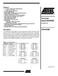 Datasheet AT24C02B manufacturer ATMEL