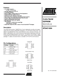 Datasheet AT24C1024-10UI-2.7 manufacturer ATMEL