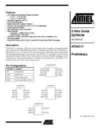 Datasheet AT24C11-10TI-2.7 manufacturer ATMEL