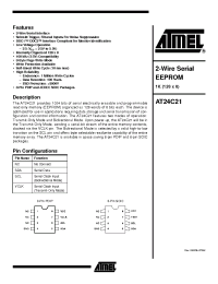 Datasheet AT24C21-10SI-2.5 manufacturer ATMEL