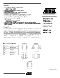 Datasheet AT24C256-10-1.8 manufacturer ATMEL