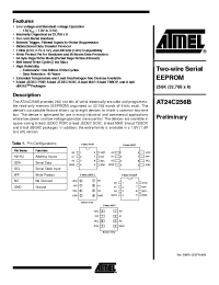 Datasheet AT24C256B manufacturer ATMEL