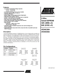 Datasheet AT24C32AN-10SU-2.7 manufacturer ATMEL