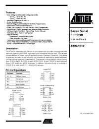 Datasheet AT24C512-10C-1.8 manufacturer ATMEL