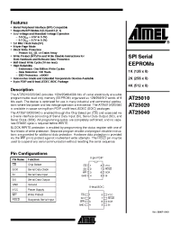 Datasheet AT25010N-10SC manufacturer ATMEL