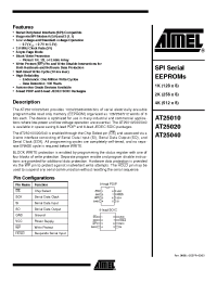 Datasheet AT25040-10SC manufacturer ATMEL