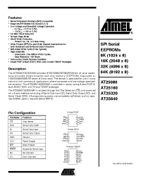 Datasheet AT25080-10 manufacturer ATMEL