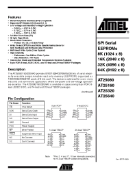 Datasheet AT25320-10 manufacturer ATMEL