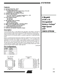 Datasheet AT27BV040-12TI manufacturer ATMEL