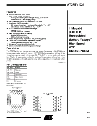 Datasheet AT27BV1024-15JC manufacturer ATMEL