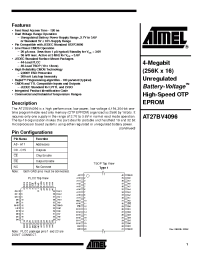 Datasheet AT27BV4096-12 manufacturer ATMEL