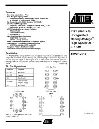 Datasheet AT27BV512-12 manufacturer ATMEL