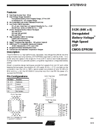 Datasheet AT27BV512-15RC manufacturer ATMEL