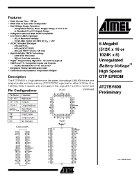 Datasheet AT27BV800 manufacturer ATMEL
