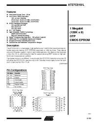Datasheet AT27C010 manufacturer ATMEL