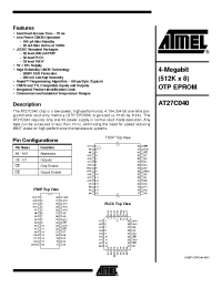 Datasheet AT27C040 manufacturer ATMEL