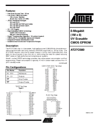 Datasheet AT27C080 manufacturer ATMEL
