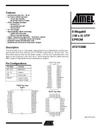 Datasheet AT27C080-12 manufacturer ATMEL