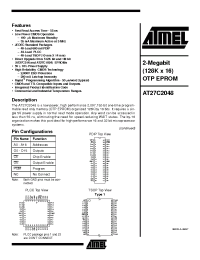 Datasheet AT27C2048 manufacturer ATMEL