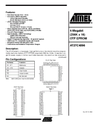 Datasheet AT27C4096-10C manufacturer ATMEL