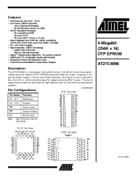 Datasheet AT27C4096-12 manufacturer ATMEL