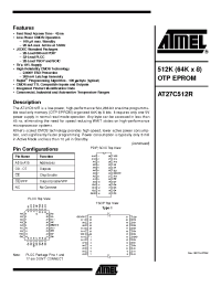 Datasheet AT27C512R-12C manufacturer ATMEL